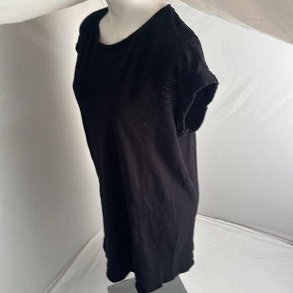 Bobi black short sleeve casual cotton dress - Picture 3 of 9